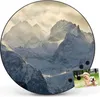 Design Stahlmagnettafel Schwarz Rund 47cm Alpen im Produktbild-Vorschau 7