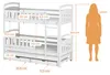 Lit mezzanine 90x200 cm avec lit gigogne Lit superposé avec Voir les images du produit 2