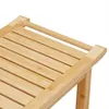 Sgabello da bagno Relaxdays in bambù, con ripiano Anteprima dell’immagine prodotto 6