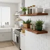 Étagère murale Relaxdays, bordure naturelle, dimensions : 3 Voir les images du produit 3