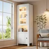 Merax Hochschrank Sideboard mit LED, Glasvitrine mit 2 Produktbild-Vorschau 7