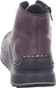 The back view of a burgundy leather boot with a black sole. Produktbild-Vorschau