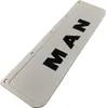A white panel with black raised letters spelling 'MAN'. Produktbild-Vorschau