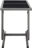vidaXL Gartentisch Anthrazit 110x53x72 cm Glas und Poly Produktbild-Vorschau 2
