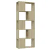 vidaXL Boekenrek/Roomdivider, Sonoma-eikenhout, 60x24x155 Productafbeelding-voorbeeld 1