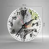 Wanduhr - Rund - Glasuhr - Frau Abstraktion - 40x40cm - Produktbild-Vorschau 3