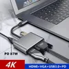 4-in-1-USB-C-Multiport-Hub (Typ C) mit HDMI 4K, VGA, USB Produktbild-Vorschau 4