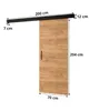 Posuvné dveře se stříbrným úchytem SALOME 2 - 70 cm, bílé Náhled obrázku produktu 4