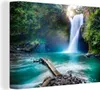 MuchoWow® - Leinwandbilder - Wasserfall - Steine - Produktbild-Vorschau 1