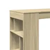 vidaXL Barový stůl s policí Dub Sonoma 102x50x103,5 cm Náhled obrázku produktu 7