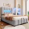 A bedroom scene featuring a bed with LED lighting. Náhled obrázku produktu