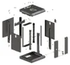 Lanberg WF11-3306-10B, Nástěnný regál, 6U, 30 kg, Zámek, Náhled obrázku produktu 10