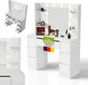 Juskys Schminktisch Malia mit LED, 7 Schubladen & großem Produktbild-Vorschau 1