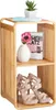 Relaxdays Bambus Regal, abgerundetes Standregal, schmales Produktbild-Vorschau 1