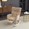OKWISH Fauteuil à Bascule - Rocking-Chair en Bois Massif Voir les images du produit 3