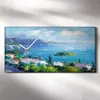 Wanduhr Bürouhr Leinwand Bild Geräuschlos 60x30 Ölgemälde Produktbild-Vorschau 2