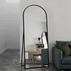 CDGlobal Standspiegel 180x80cm Ganzkörperspiegel Schwarz Produktbild-Vorschau 1