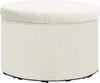 HOMCOM Sitzhocker mit Stauraum Runder Hocker mit Deckel 60 Produktbild-Vorschau 1