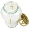 Bougie funéraire verre "coeur" 17cm - pack de 3 blanc Voir les images du produit 5