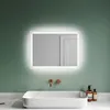 SONNI Badspiegel 60x50cm mit LED energiesparend Beleuchtung Produktbild-Vorschau 1
