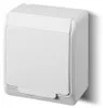 Aufputzsteckdose weiss 1-fach Feuchtraum IP44 16A 250V Produktbild-Vorschau 1