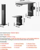 A diagram showing the dimensions and accessories of a matte black bathroom faucet set. Náhled obrázku produktu