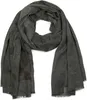styleBREAKER Schal mit Feder Print im Boho Style, Fransen Produktbild-Vorschau 1