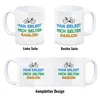 Man erlebt mich selten radlos Kaffeebecher mit Rennrad Produktbild-Vorschau 4