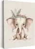 Wanddeko 60x80 cm - Kinder Bohemian - Elefant - Boho, Produktbild-Vorschau 1
