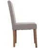 A side view of a single dining chair. Podgląd zdjęcia produktu