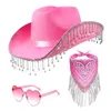 Teile/satz Glänzende Strass Quaste Cowgirl Cowboy Jazz Hut Produktbild-Vorschau 5