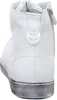 A rear view of a white high-top sneaker. Produktbild-Vorschau