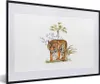 MuchoWow® MuchoWow® Gerahmtes Poster Tiger - Pflanze - Weiß Produktbild-Vorschau 1