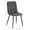 Chaise Salle à Manger Gris Design Moderne Chaise de Cuisine Voir les images du produit 3
