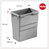Hailo Seau intérieur 1058089 gris clair 30 litres 397 x 258 Voir les images du produit 2