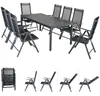 Salon de jardin aluminium Bern 8+1 anthracite table Voir les images du produit 1