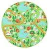 Kinder Spiel Teppich Campingplatz Grün Rund, Größe:133 cm Produktbild-Vorschau 5