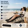 BigDean verstellbarer Campingstuhl mit Fußablage, hoher Produktbild-Vorschau 6