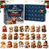 3D Highland Cow Adventskalender mit 24 Figuren, Produktbild-Vorschau 1