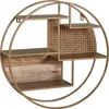 FineBuy Scaffale da parete in rattan 62x62x17 cm Scaffale Anteprima dell’immagine prodotto 6