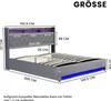 okwish Polsterbett 140×190 mit LED-Beleuchtung, USB & Produktbild-Vorschau 5