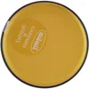 A close-up view of a yellow lid with text and a logo. Produktbild-Vorschau