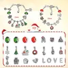 A collage of Christmas-themed bracelets and charms, with a Santa Claus illustration at the top. Náhľad obrázku produktu