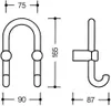 HEWI Doppelhaken Polyamid reinweiß 8019004099 Produktbild-Vorschau 5