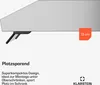 A close-up view of a product with text overlays highlighting features and dimensions. Produktbild-Vorschau