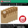 A product image showing a stack of paper dust bags for a vacuum cleaner, along with packaging text and branding. Produktbild-Vorschau