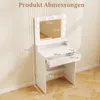COSTWAY toaletka toaletka z diodami LED, regulowana Podgląd zdjęcia produktu 3