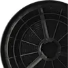 Close-up of a round black charcoal filter with a grid structure. Produktbild-Vorschau