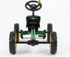 A green pedal go-kart with yellow accents, viewed from the front. Podgląd zdjęcia produktu