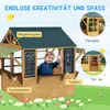 AIYAPLAY Kinderspielhaus aus Tannenholz, Faltbares Häuschen Produktbild-Vorschau 6